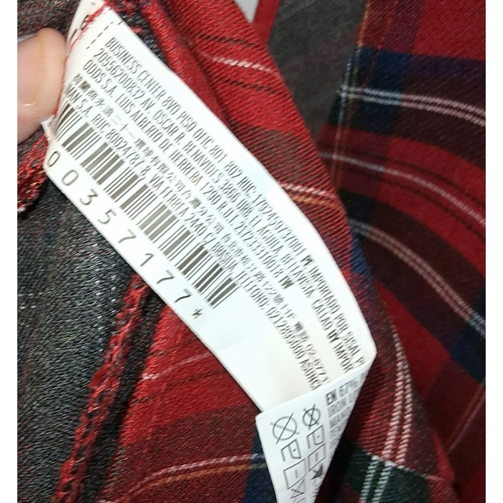 Forever 21 Red Plaid Bib Overall Dress Size S Dark Academia School Girl Preppy - Picture 10 of 14